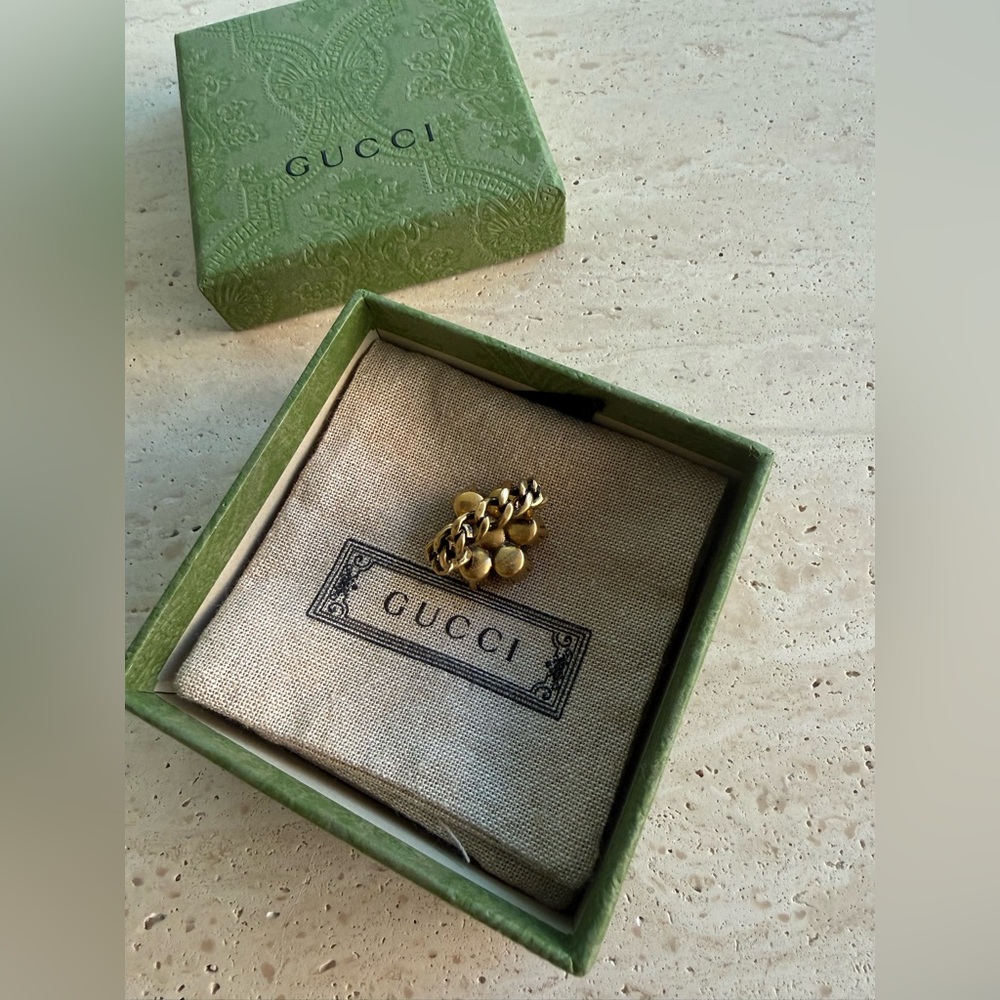 NWT GUCCI GG Marmont Crystal Ring  Designer Size: M / IT 16 - Picture 13 of 16